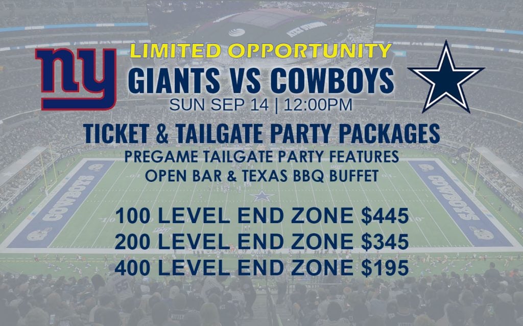 Ticket and Tailgate Party Packages